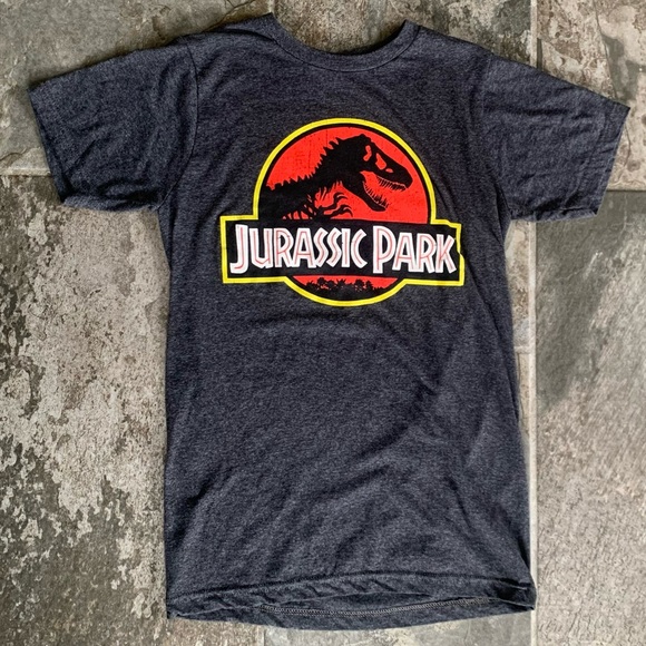 Jurassic Park Other - Jurassic Park Main Logo Shirt Small Tshirt Movie Tee Dark Gray